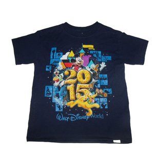 Disneyland Resort Walt Disney World By Hanes 2015 Kids Blue T-Shirt Size S